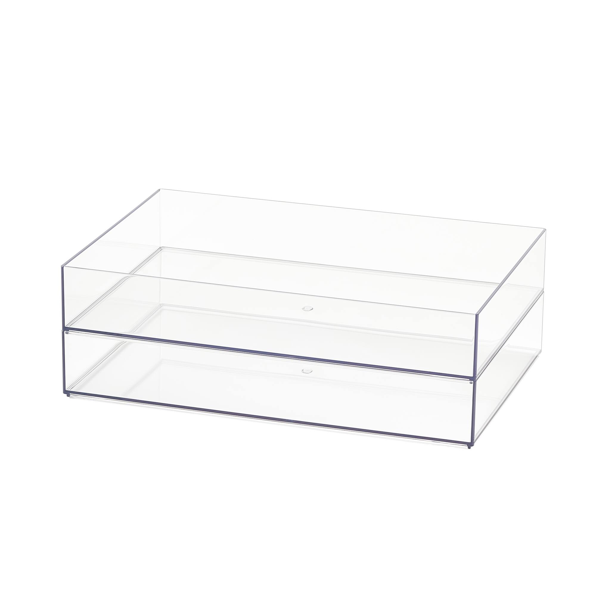 12 Pack: 12" x 8" Clear Stacking Storage Tray by Simply Tidy™